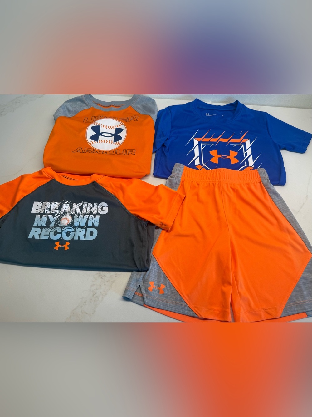Boys Under Armour Size 6 Bundle Shirts Shorts Long Sleeve Athletic